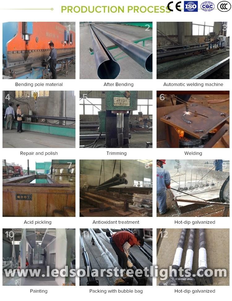 production process of street light post